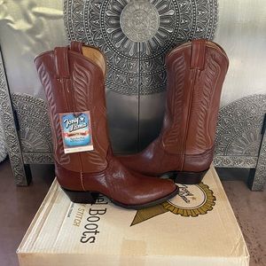 Womens Tony Lama Peanut Iguana Gold Label Western boots - 8 - NWT